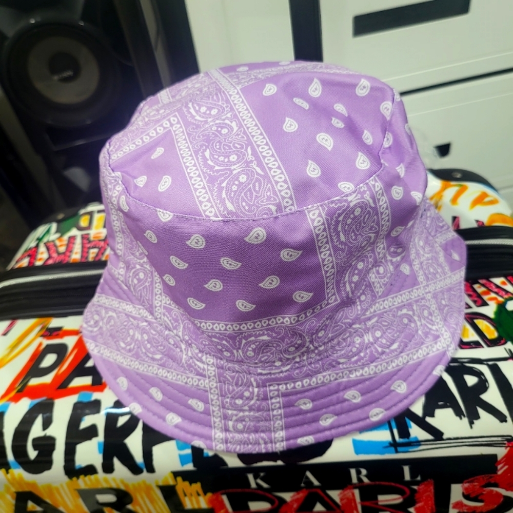 Purple Bandana Bucket Hat